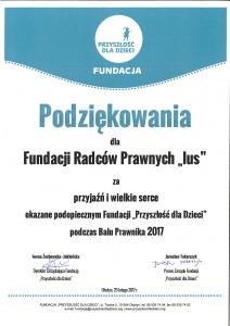 Podziękowanie dla IUS